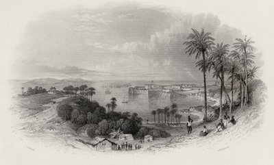 Bombay India, inciso da A. Willmore (1814-88) da Thomas Allom